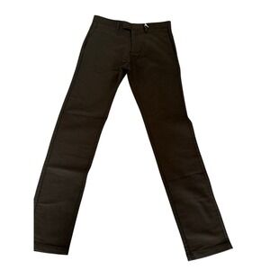 NWT Stitch Note men's size 32 dark brown flat front Chino style pants
